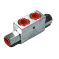 Tilbakeslagsventil dbl. pilot 3/8" 23l/min, pilot 4:1, åpningstrykk 8 bar