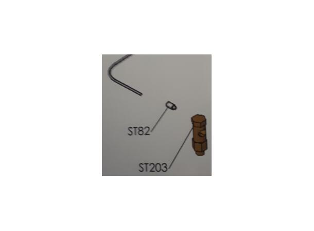 R03/S82/LB14 nippel, rett Ø5x4 0