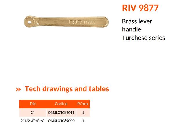 RIV HÅNDTAK ART.100 2 1/2" - 3". HUSK BOLT!