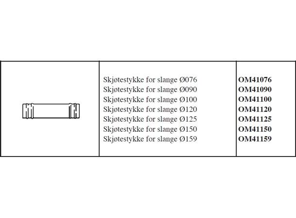 Skjøtestykke for slange 4"/ Ø100.