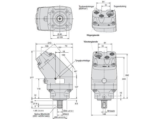 Stempelpumpe F2-55/28-R Lastebil