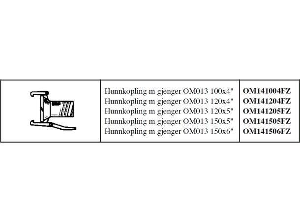 OM hunkobling m/gjenger 4"/ Ø100