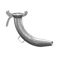 OM bend hun 90gr. m/kon. 6"/ Ø150 uten feste for sprederplate