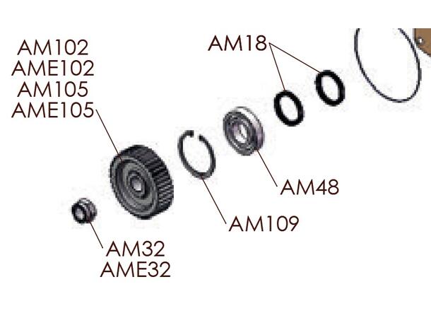 AME102 tannhjul Ø32. Z39.M-3 MEC6500-8000 G-GA