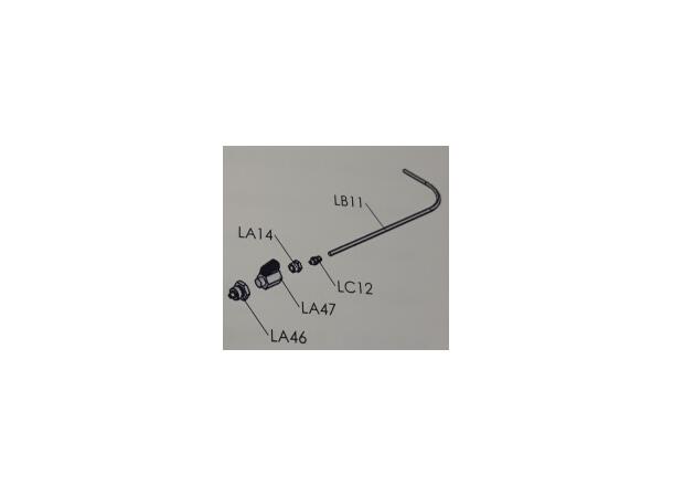 LB11/R45 oljeslange  L=370 Ø6x4 MEC/WPT