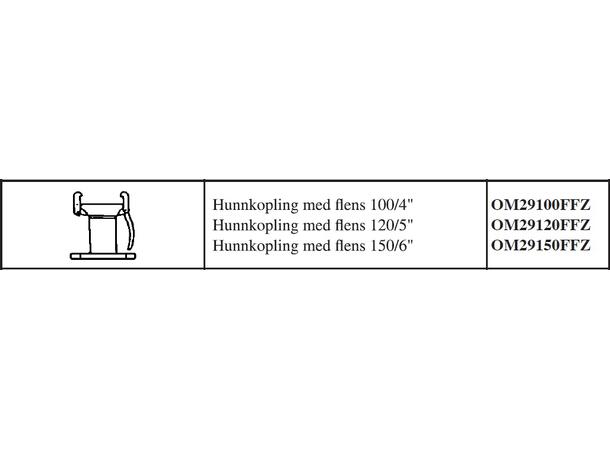 OM hunkobling m/flens 5"/ Ø120