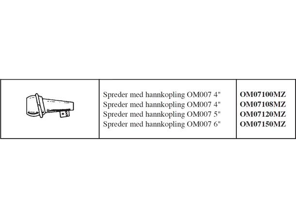 OM spreder m/han 5"/ Ø120