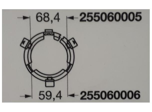 6G602 BYPY LØPERING INDRE. Ø59,4mm 106-serie (gml.)