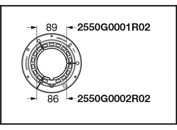 LØPERING SFT S6-S8 /G9 - YTRE S6-S8 / G9.  Ø89,0 x 132,0mm