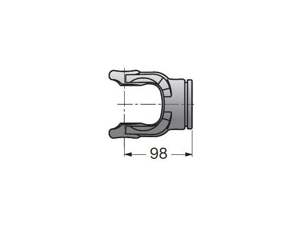 RØRGAFFEL G5/105 - YTRE Ø51,5mm RØR