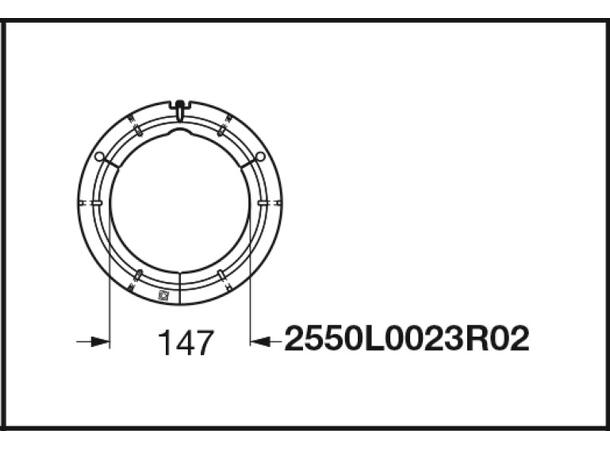 LØPERING 80° Vid-v. SFT S8-S9 / G8. Ø206x147mm for Vid-vinkel trakt
