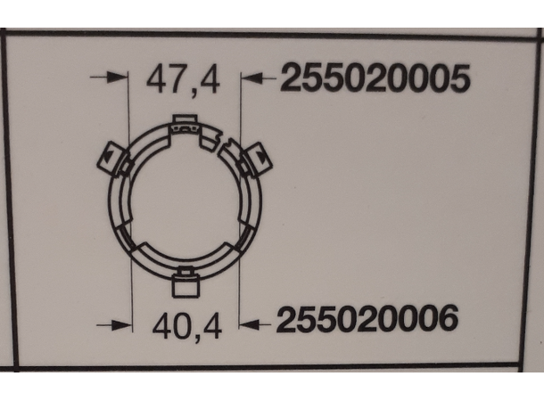 2G602 BYPY LØPERING INDRE. Ø40,4mm 102-serie (gml.)