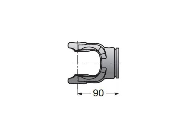 RØRGAFFEL G4/104 - INDRE Ø36,0mm RØR