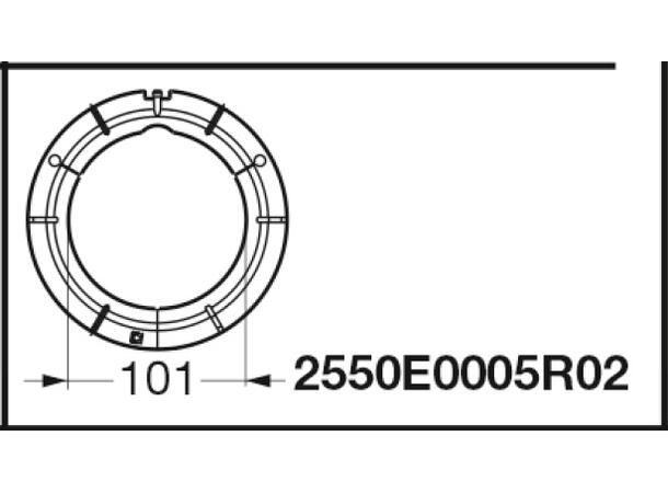 LØPERING 80° Vid-v. BYPY S2-S4 / G2-G4. Ø160x101mm for Vid-vinkel trakt