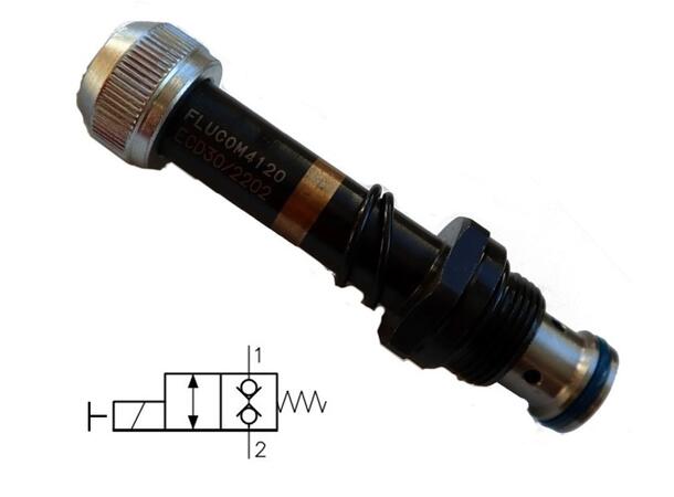 Magnetventil, 2/2, NC, ECD 30/2202-MO ( Spole B30 ) Manuelt nødkjøring