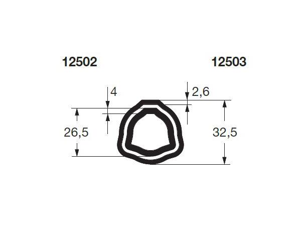 PROFILRØR G1 Ø32,5x2,6mm. 3,0M ytre str.1