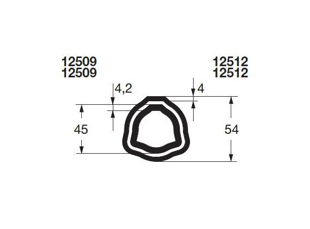 PROFILRØR G7/ G9 Ø54,0x4,0mm. 3,0M G7-ytre  +  G9-indre  3 meter