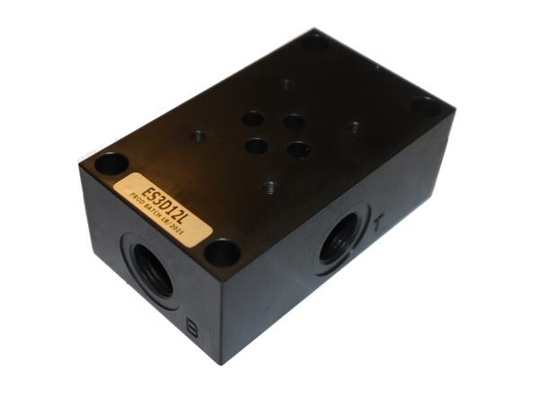 Underplate NG06 side porter 1/2" bsp, Stål