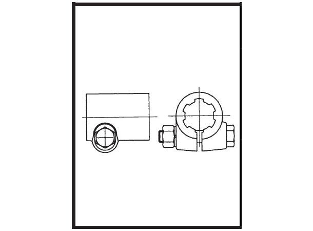 SPLINEHYLSE 1 3/8"-Z6 m/LÅSEMUTTER. L=65mm