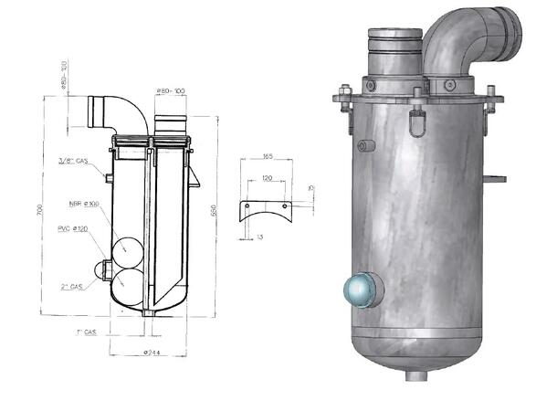 Siffonventil 213/E Ø100mm Mod. 213E