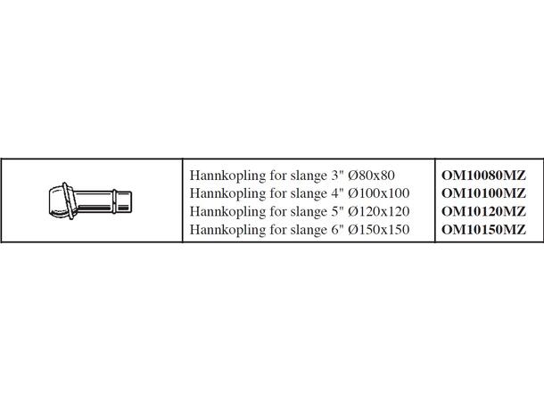 OM hankobling for slange 5"/ Ø120X120