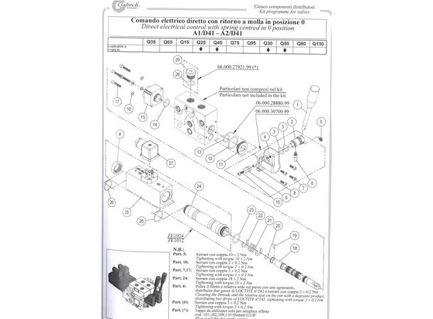 Mellomstykke for el. styring D41, Q25/45 sleidekontr.D41