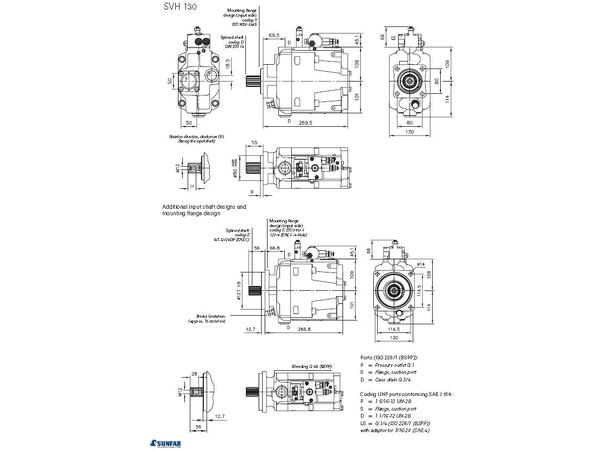 Stempelpumpe Var 130ccm L LS LASTEBIL SVH-130 LDYN-1-LSP/L-2-350