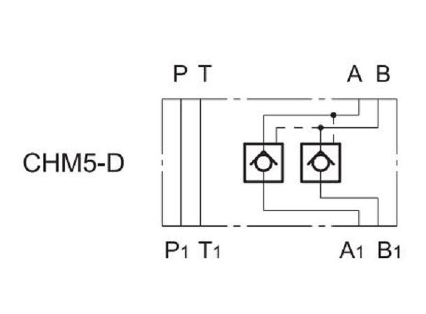 Tilbakeslagsventil CHM5-D/11N A+B pilot Cetop 05