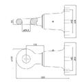 Trekkøye vribart, 30t/3500daN. m/flens (BBM7211) 8-hull / M20