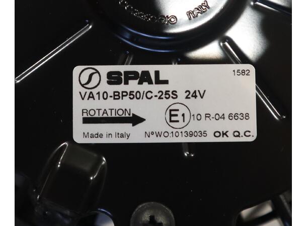 Vifte blås A46 24V med grill u/hus SPAL: VA10-BP50/C-25S 24V