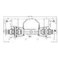 S6 SFT AKSEL m/80° + 50° vid-vinkel (=78624)  ORKEL (svingbart drag)