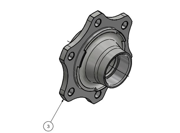 nav boss 661 m/6-bolt M18 for lager 30213+32210