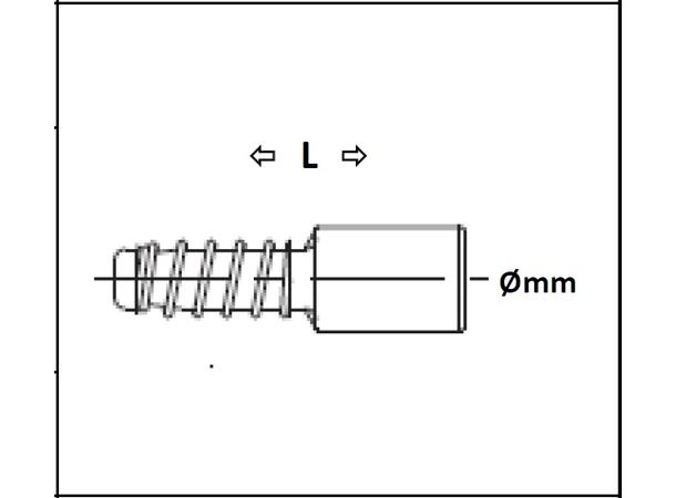 BYPY SKYVESTIFT L=49,0mm LB 1 3/8" (ny) Ø13,85mm