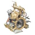 Membranpumpe 101 l/min 50 bar m/fot IDS 1000 , 1 3/8" Z6, sikker/reg- ventil