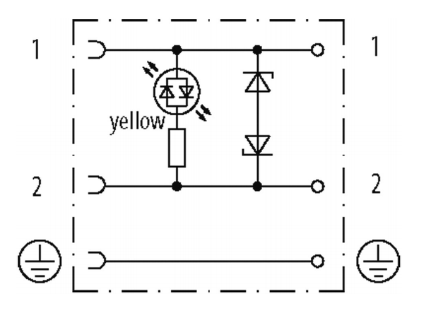 Spolekontakt FORM A, uten kabel 24V AC/DC, LED og Transientbeskyttelse