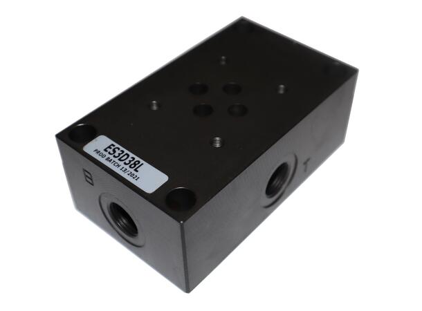 Underplate NG06 3/8" bsp side porter, Stål