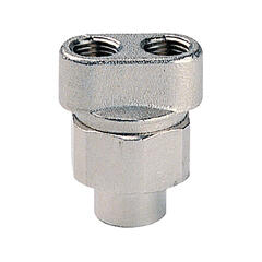 Dobbel dysehode G 1/4" F - 2x 1/4" NPT-F