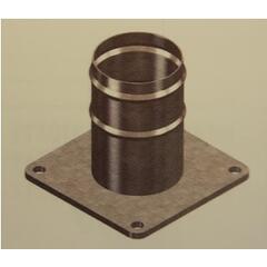 Flens m/slangestuss 6"/ Ø150