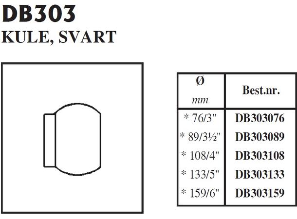 BAUER kule,svart 4"/ Ø108