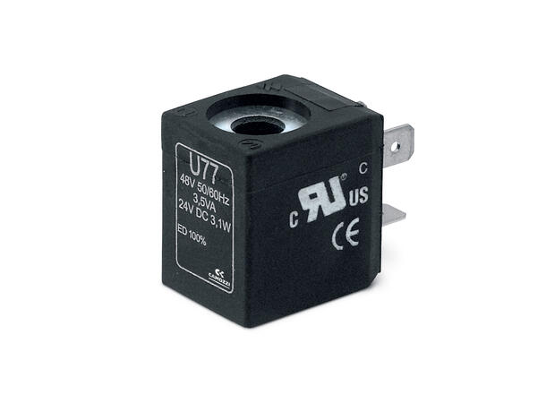 SPOLE 24 VDC U77 3,1W 48VAC/3,5VA Ø10,3x29,5 FORM B