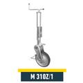 SIMOL støtteben 1200kg m/gum.hjul 280x65 Lh=240mm / Ø70mm