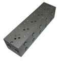 Montasjeblokk 5 x NG6 aluminium 210 bar, side porter