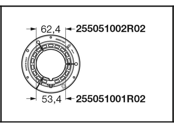 LØPERING BYPY GLOBAL G5 - YTRE G5.  Ø62,4 x 87,2mm