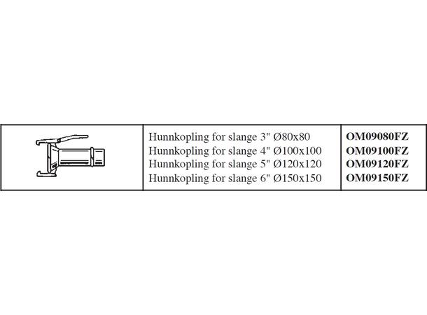 OM hunkobling for slange 3"/ Ø80x80
