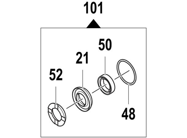 Pakningssett LWR-K Pos 101 Ø15mm stempel