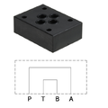 Blindlokk P-A og T-B Cetop 03, 350bar