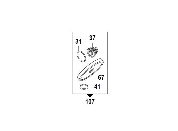 Kit for APS 101 121 mebran, tilbakeslag, Pos 120 Komplett