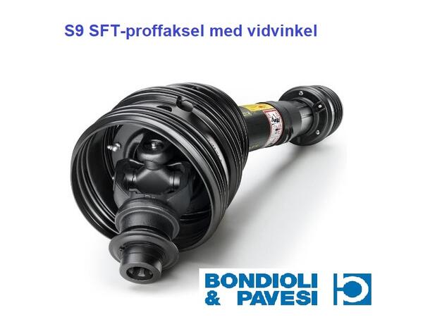 S9 SFT AKSEL 81kw m/80°-vinkel og BRYTEBOLT-KOBLING 1 3/8"-Z6 3600Nm