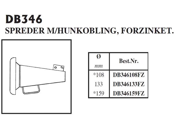 BAUER spreder m/hunkobl. 5"/ Ø133. m/brakett for spredeplate OM16Z