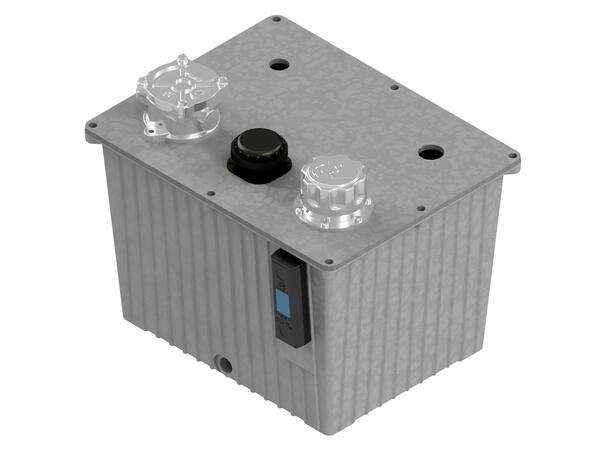 Tank frittstående 44L aluminium FIO60/TCO500/sug/nivåvakt/drain